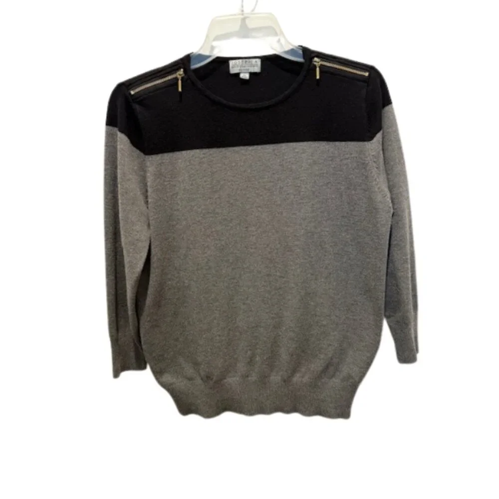 Joseph A. Sweater Women’s Size PL Gray & Black – Chic & Cozy - Picture 1 of 6